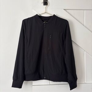 Banana Republic Men's Bomber Jacket Black Size Small Full Zip pockets Casual